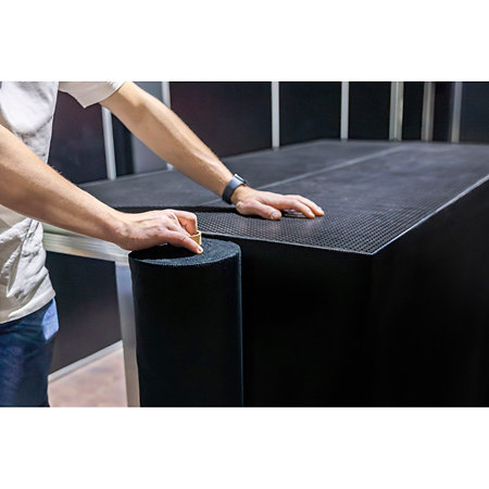 Rouleau tissu Deko molton 160 g/m² Noir 0,4m Showgear