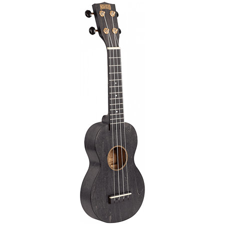 MS1TBK Slimline Soprano Noir Satin + Housse Mahalo