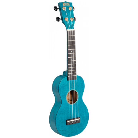 MS1TBU Slimline Soprano Bleu Satin + Housse Mahalo