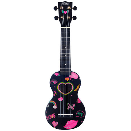 MA1HEBK Art Series Soprano Cœurs et Fleurs + Housse Mahalo