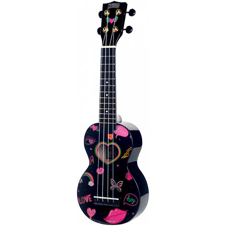 MA1HEBK Art Series Soprano Cœurs et Fleurs + Housse Mahalo