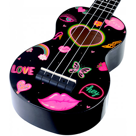 MA1HEBK Art Series Soprano Cœurs et Fleurs + Housse Mahalo
