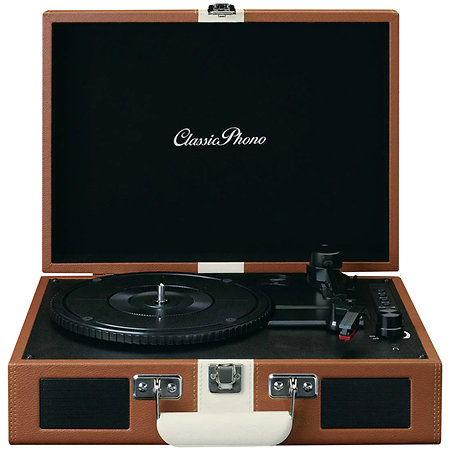 Lenco TT-120BNWH Marron Blanc Classic Phono