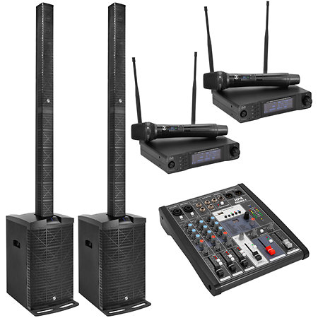 Elokance Pack Tower 12 (la paire) + 2 Micros sans fil + Console