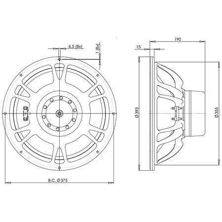 15SW100 4 Ohm B&C Speakers