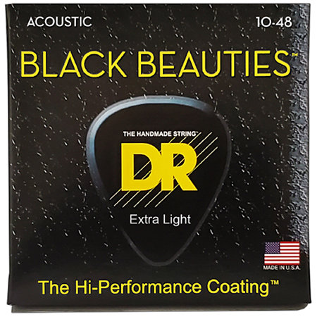 DR Strings Black Beauties Extra Light 10-48