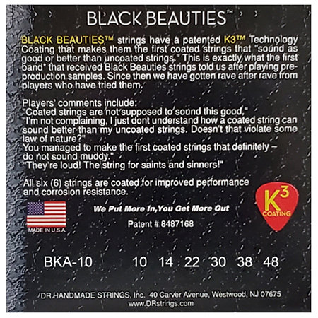 Black Beauties Extra Light 10-48 DR Strings