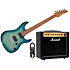 Pack AZ24S1F-TXB Standard Transparent Turquoise Burst + DSL5C Combo + Câble Jack Mâle Mono Ibanez