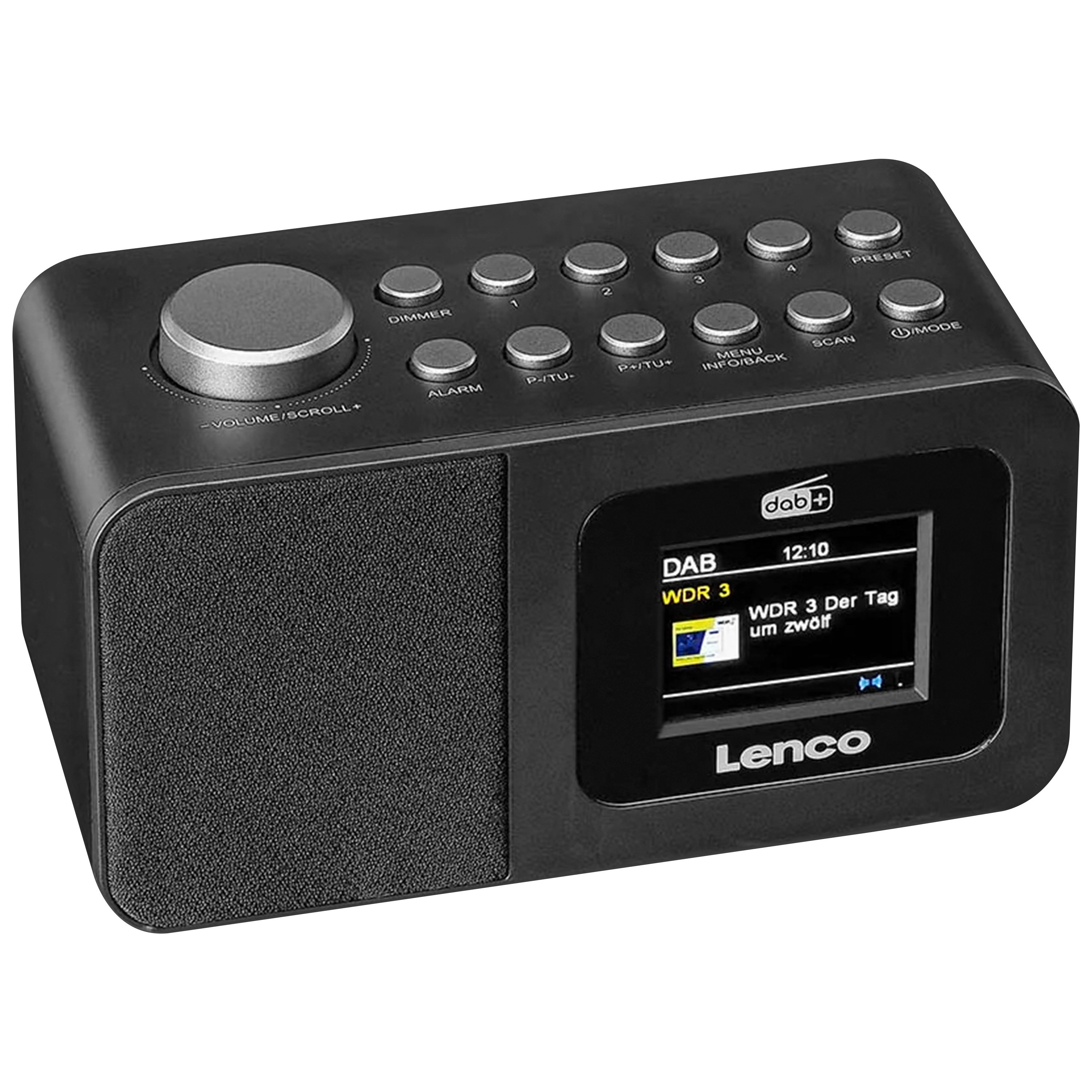 DAB /FM Radio Wekker Met Kleurendisplay, Sleeptimer En Dubbele Alarmfunctie Zwart