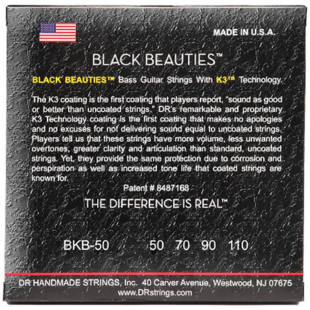 DR Strings Black Beauties Heavy 50-110