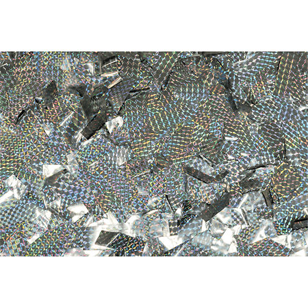 Showgear Metallic Confetti Rectangle Silver