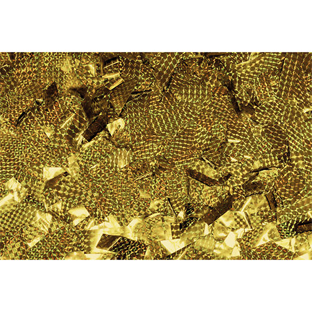 Showgear Metallic Confetti Rectangle Gold