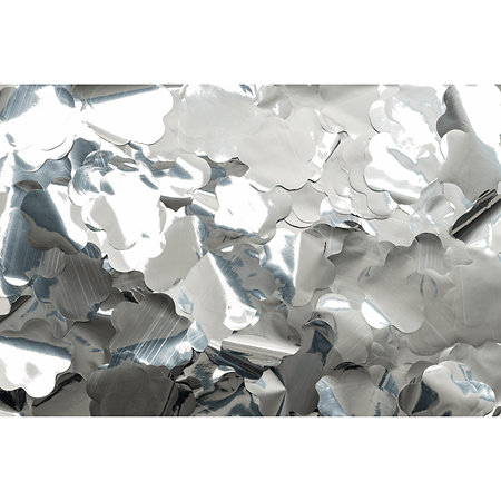 Showgear Metallic Confetti Flowers Silver