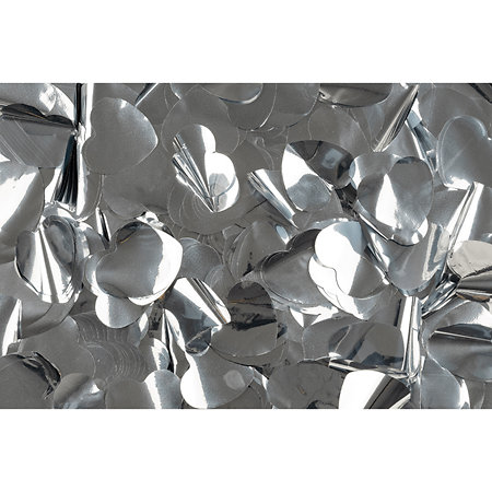 Showgear Metallic Confetti Hearts Silver