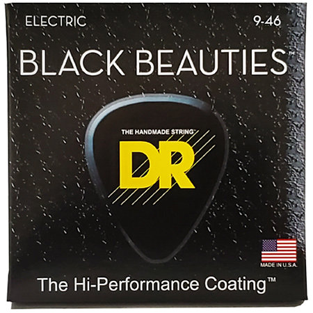 DR Strings Black Beauties Light à Medium 9-46