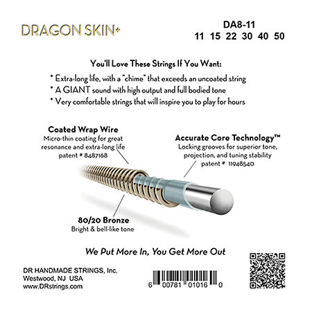 Dragon Skin+ Bronze Light 11-50 DR Strings