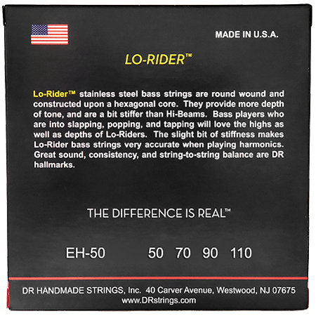 Lo-Rider Stainless Steel Heavy 50-110 DR Strings