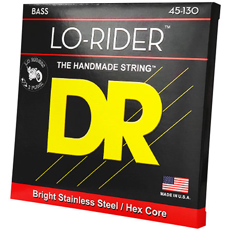 DR Strings Lo-Rider Stainless Steel Medium à Heavy 45-130