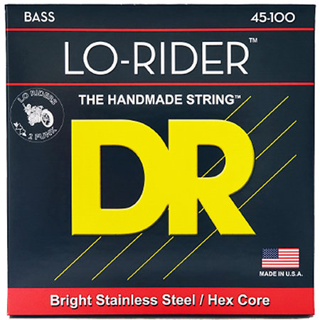 DR Strings Lo-Rider Stainless Steel Light à Medium 45-100