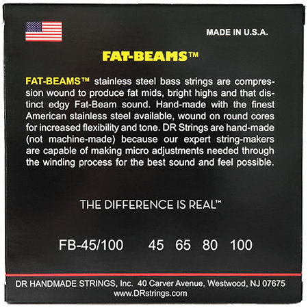 Fat-Beam Stainless Steel Light à Medium 45-100 DR Strings