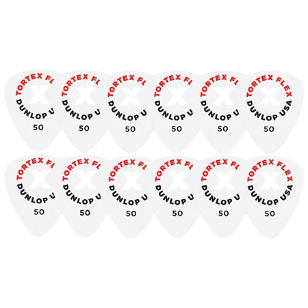 Dunlop 428XP050 Tortex Flex X Player 0.50 mm Sachet de 12