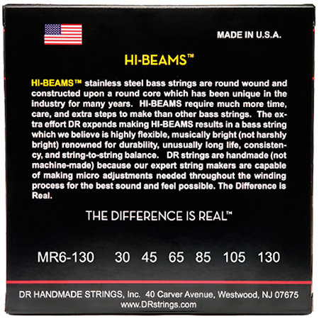 MR6-130 Hi-Beam Medium à Heavy 30-130 DR Strings