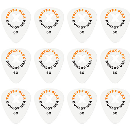 428XP060 Tortex Flex X Player 0.60 mm Sachet de 12 Dunlop