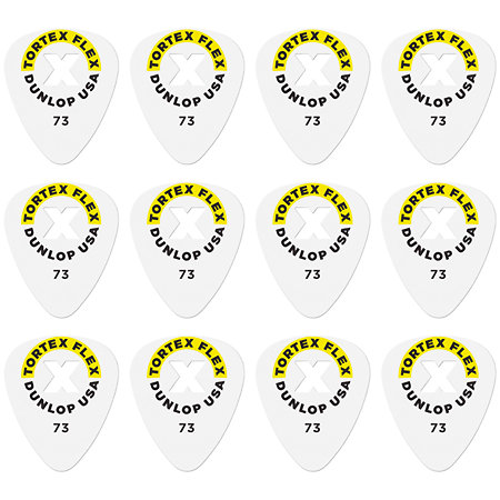 428XP073 Tortex Flex X Player 0.73 mm Sachet de 12 Dunlop