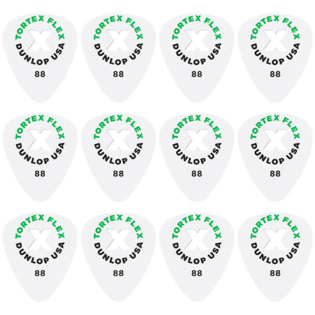 428XP088 Tortex Flex X Player 0.88 mm Sachet de 12 Dunlop