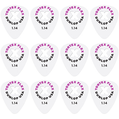 428XP114 Tortex Flex X Pick 1.14 mm Sachet de 12 Dunlop