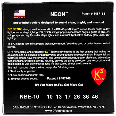 Hi-Def Neon Blue Medium 10-46 DR Strings
