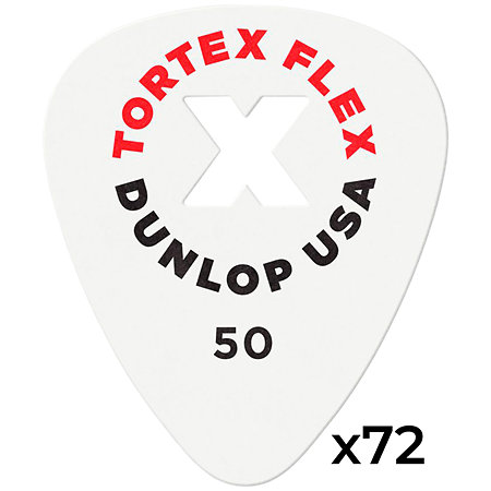 428XR050 Tortex Flex X Player 0.50 mm Sachet de 72 Dunlop