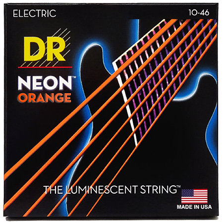 DR Strings Hi-Def Neon Orange Medium 10-46