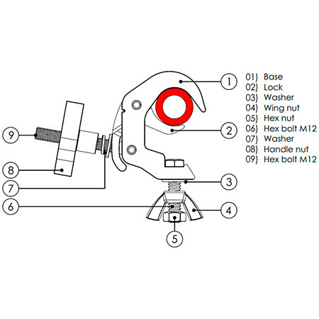 Showgear 50 mm Coupleur Q-Trigger