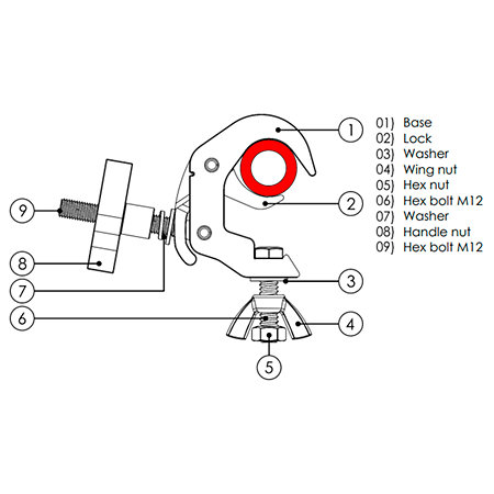 Showgear 50 mm Coupleur Q-Trigger Argent