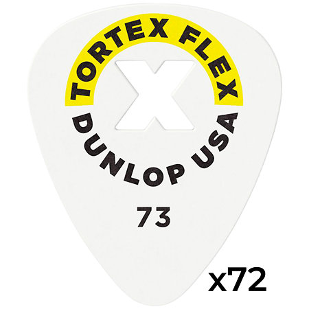 428XR073 Tortex Flex X Player 0.73 mm Sachet de 72 Dunlop