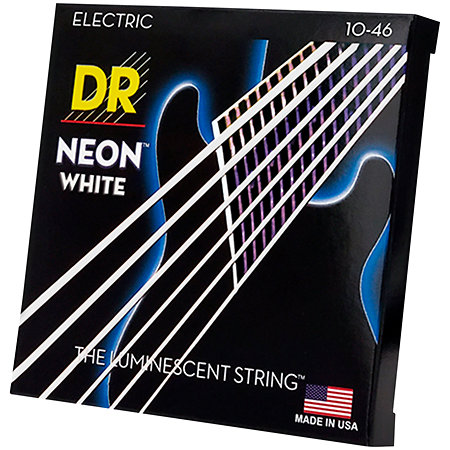 DR Strings Hi-Def Neon White Medium 10-46