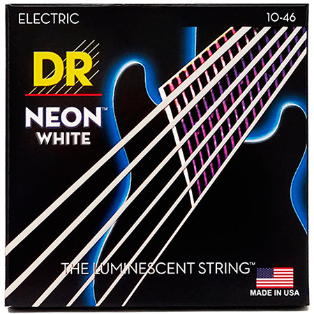 DR Strings Hi-Def Neon White Medium 10-46