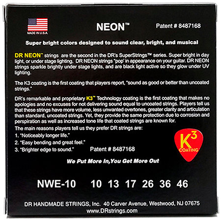 Hi-Def Neon White Medium 10-46 DR Strings