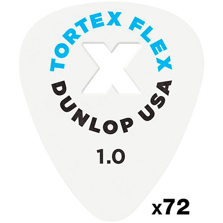 428XR100 Tortex Flex X Player 1.0 mm Sachet de 72 Dunlop
