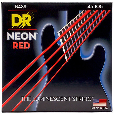 DR Strings Hi-Def Neon Red Medium 45-105