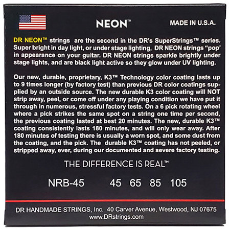 Hi-Def Neon Red Medium 45-105 DR Strings