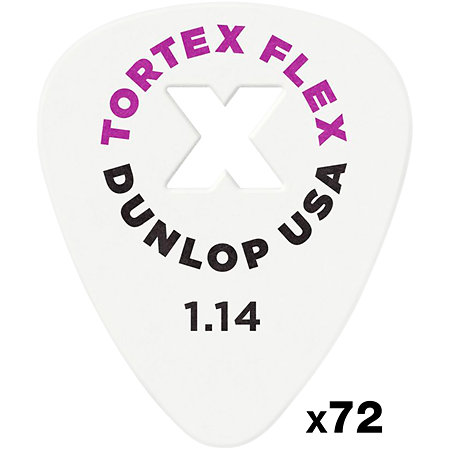 428XR114 Tortex Flex X Player 1.14 mm Sachet de 72 Dunlop