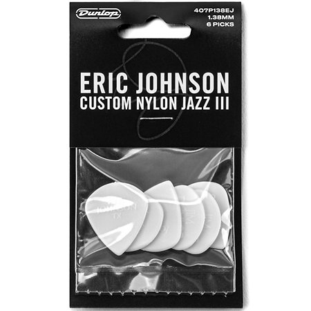 407P138EJ Eric Johnson Custom Nylon Jazz III Sachet de 6 Dunlop