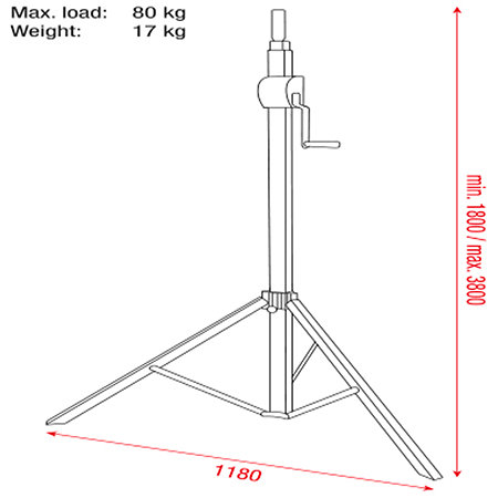 Basic 3800 Wind up stand Showgear