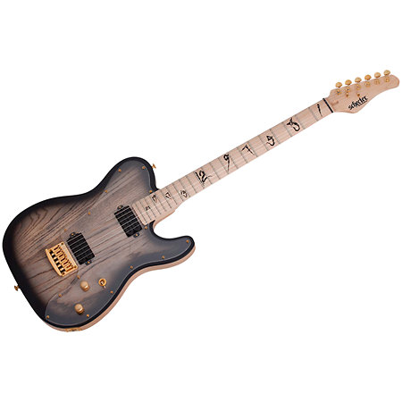 Meegs PT EX Charcoal Burst Schecter