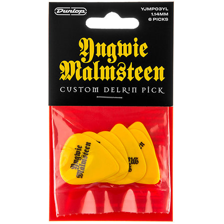 YJMP03YL Yngwie Malmsteen Delrin 1.14 mm Sachet de 6 Dunlop