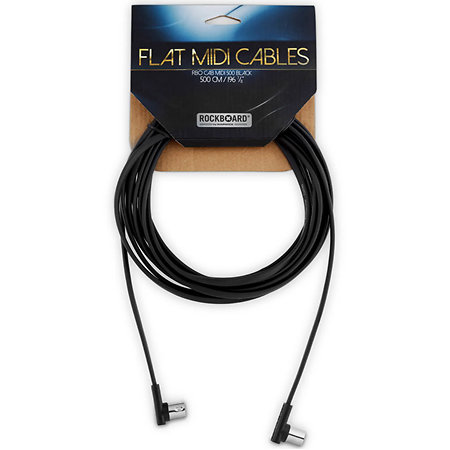 Flat MIDI Cable 500 cm Black Rockboard