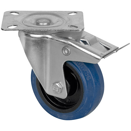 Showgear Roue Pivotante Bleue 100 mm avec frein