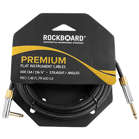 Câble Instrument Plat Premium 600 cm  Droit/Coudé Rockboard